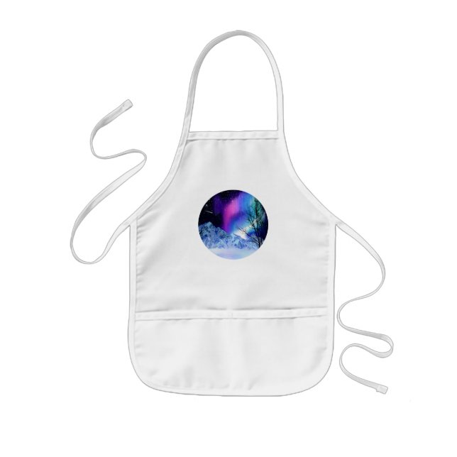 Winter Wonderlights Kids Apron (Front)