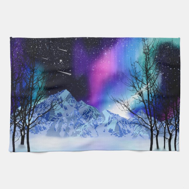 Winter Wonderlights Kitchen Towel (Horizontal)
