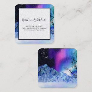 Winter Wonderlights Square Business Card