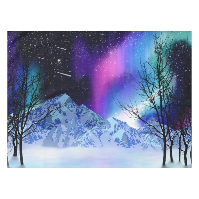 Winter Wonderlights Tablecloth (Front (Horizontal))