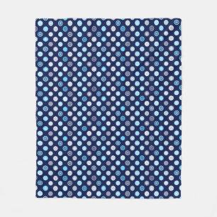 Winter Wonders Blue Dot Pattern Fleece Blanket