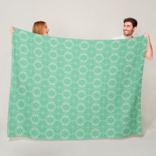 Winter Wonders Decorative Green Fleece Blanket