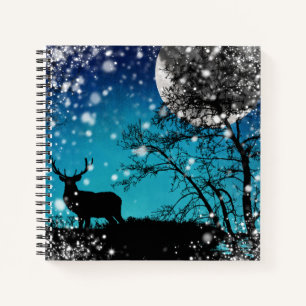Winter Woodland and Deer Notebook
