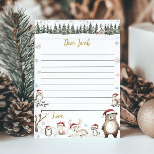 Winter Woodland Animals Birthday Time Capsule Card