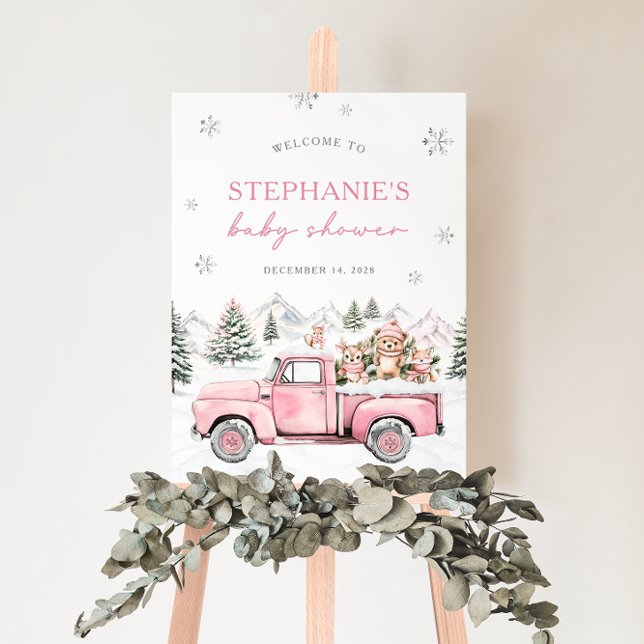 Winter Woodland Baby Shower Welcome Sign (Creator Uploaded)