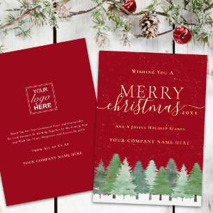 Winter Woodland Corporate Logo Merry Christmas