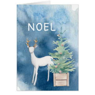 Winter Woodland/ Deer and Tree/ Noel Christmas