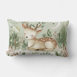 Winter Woodland Deer Lumbar Cushion