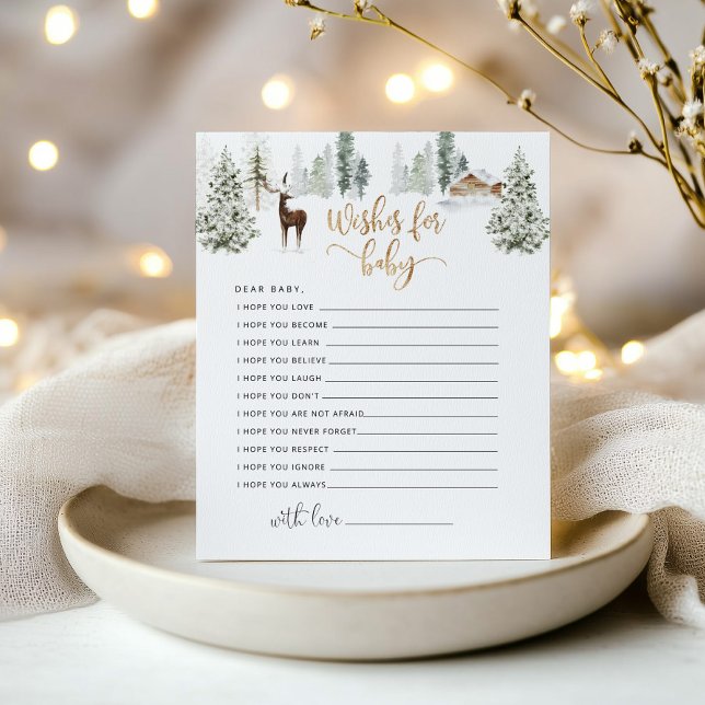 Winter woodland deer wishes for baby (Creator Uploaded)