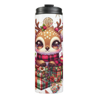Winter Woodland Fawn Thermal Tumbler