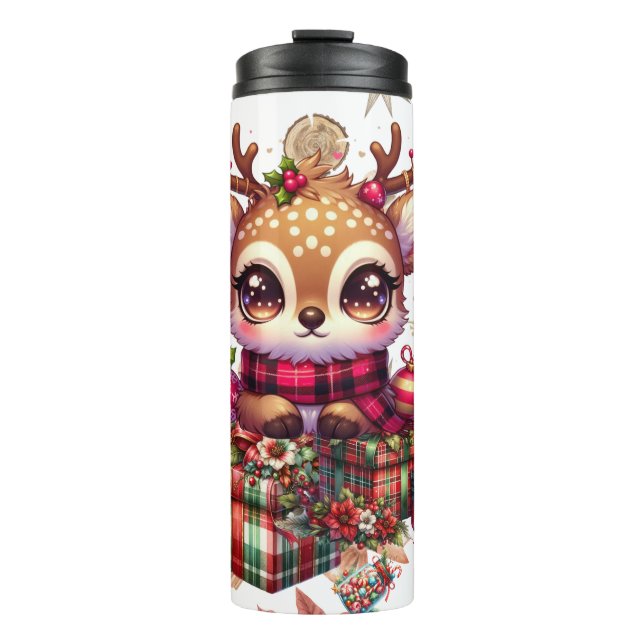 Winter Woodland Fawn Thermal Tumbler (Front)