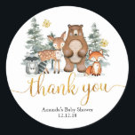 Winter Woodland Forest Baby Shower Thank You Tag<br><div class="desc">Winter Woodland Forest Baby Shower Thank You Tag</div>