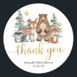 Winter Woodland Forest Baby Shower Thank You Tag<br><div class="desc">Winter Woodland Forest Baby Shower Thank You Tag</div>
