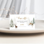 Winter woodland forest deer diaper raffle ticket enclosure card<br><div class="desc">Winter woodland forest deer diaper raffle ticket Enclosure Card. "Baby it's cold outside" woodland animals diaper raffle ticket.
Matching items available.</div>