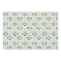 Winter Woodland Fox Baby Shower Wrapping Set