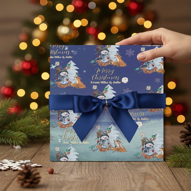 Winter Woodland Fox & Snowman Wrapping Paper  (Winter Woodland Fox & Snowman Wrapping Paper)