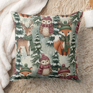 Winter Woodland Friends – Cute Animals (1) Cushion