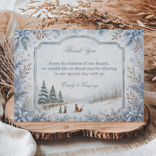 Winter Woodland Friends In Harmony Thank You Card