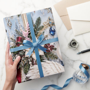 Winter Woodland Frosted Periwinkle Christmas Wrapp Wrapping Paper