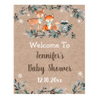 Winter Woodland Greenery Baby Shower Welcome