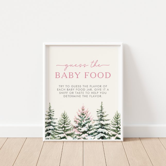Winter Woodland Guess the Baby Food Game Sign (Creator Uploaded)