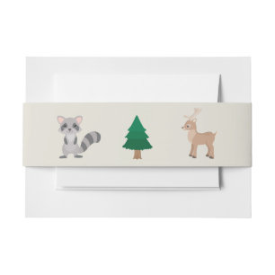 Winter woodland invitation belly band
