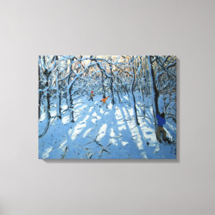 Winter woodland near Newhaven Derbyshire Canvas Print