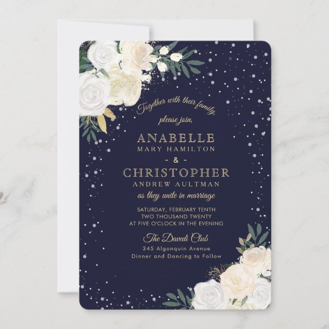 Winter Woodland Wedding Invitations (Front)