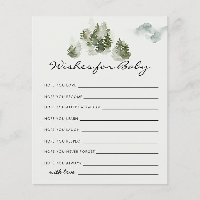 Winter Woodland Wishes for Baby Card Game (Front)