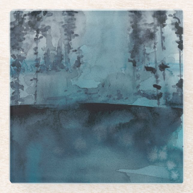 Winter Woods Glass Coaster (Front)