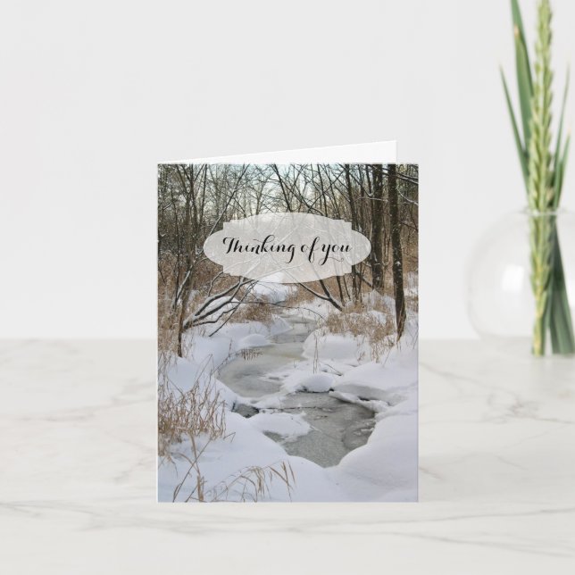 Winter Woods Photography Get Well Card (Front)