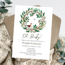 Winter Wreath Berry Christmas Baby Shower