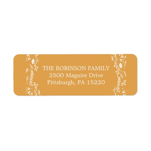 Winter Wreath Foliage CHEERS Return Address Label (Front)