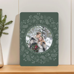 Winter Wreath Holiday Photo Card