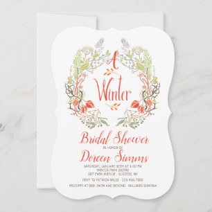Winter Wreath Invitation