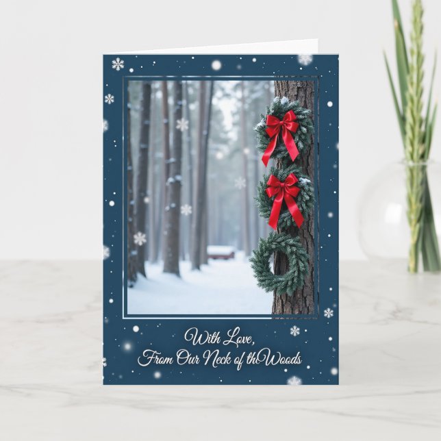 Winter Wreath Tree Card (Front)