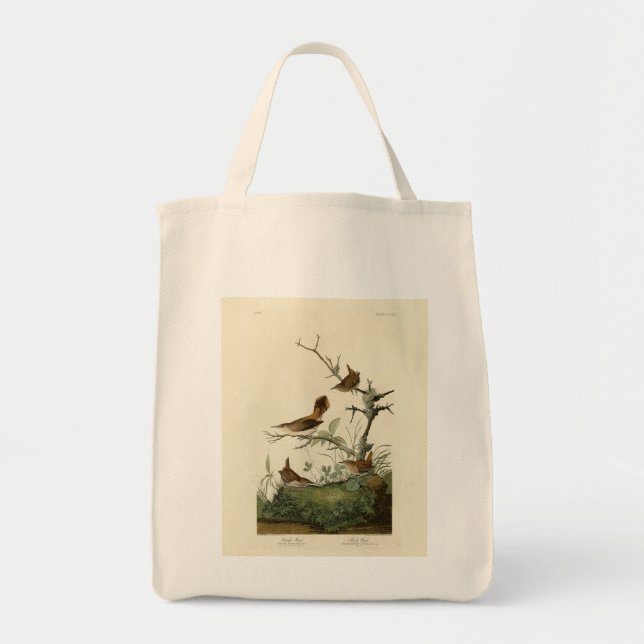 Winter Wren, Rock Wren, Audubon's Birds of America Tote Bag (Front)