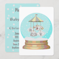 Winter yeti snow globe children's party
