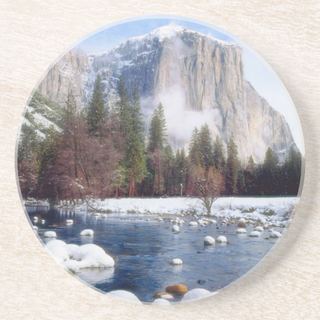 Winter Yosemite National Park Coaster (Front)