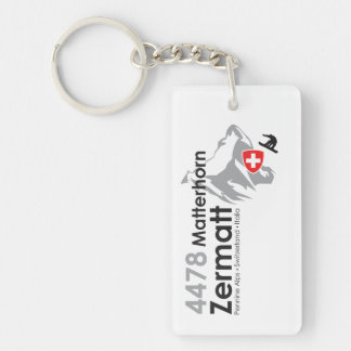 Winter Zermatt keychain