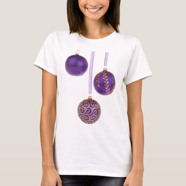 Winterberry Amethyst Purple Lavender Christmas T-Shirt (Front)