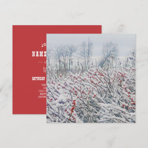 winterberry and cattails invitation