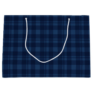 Winterberry Blue Tartan Large Gift Bag