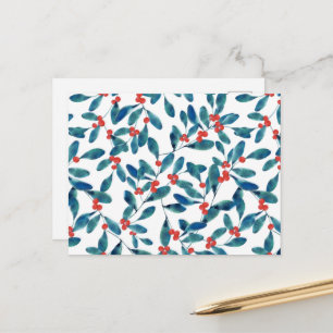 Winterberry (Frost) Holiday Postcard