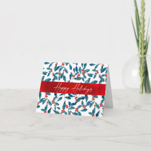 Winterberry (Frost Red Band) Happy Holidays Card
