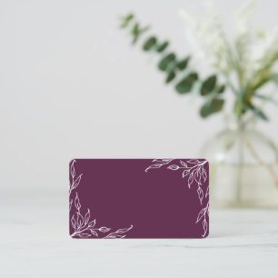 Winterberry Leaf Motif Thanksgiving Flat Place Card