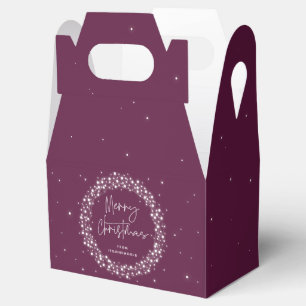 Winterberry Merry Christmas Sparkling Lights Favour Box