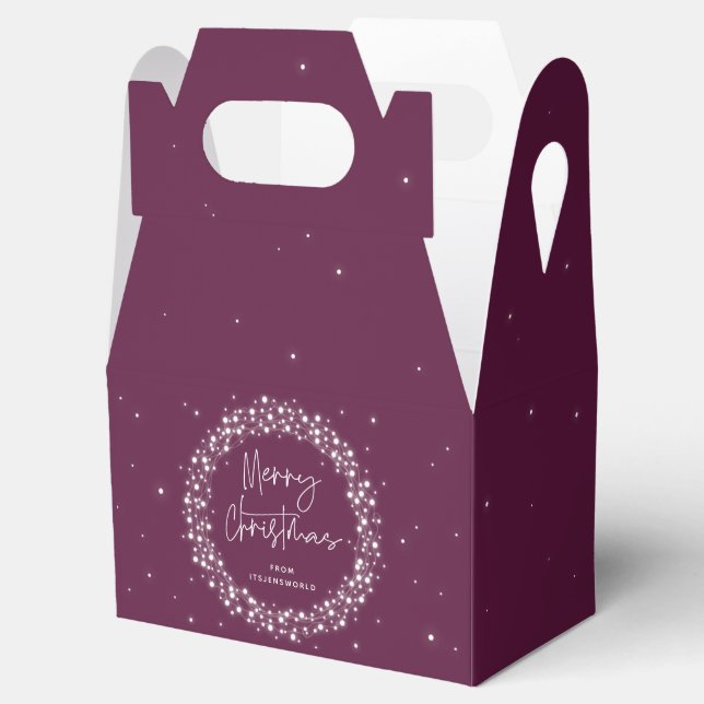 Winterberry Merry Christmas Sparkling Lights Favour Box (Opened)