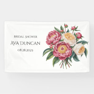 Winterberry Primrose Paint Floral Bridal Shower Banner