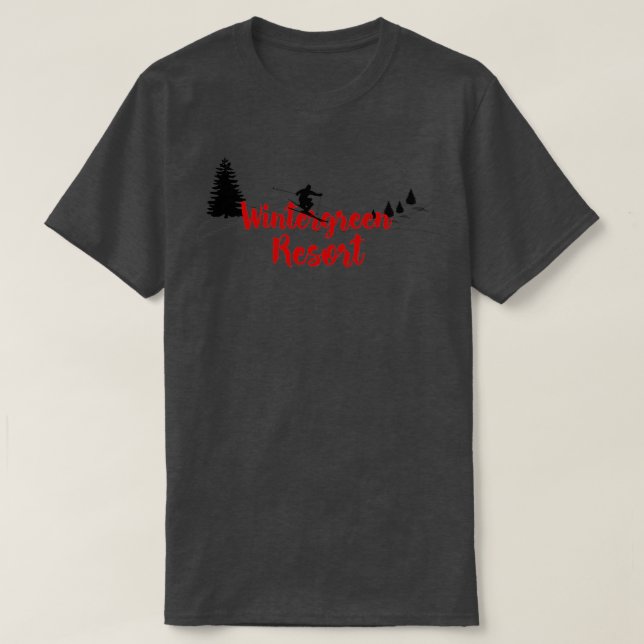 Wintergreen Resort Ski Long T-Shirt (Design Front)
